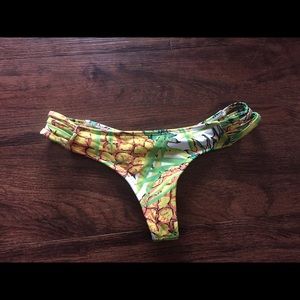 Pineapple Thong bikini bottoms